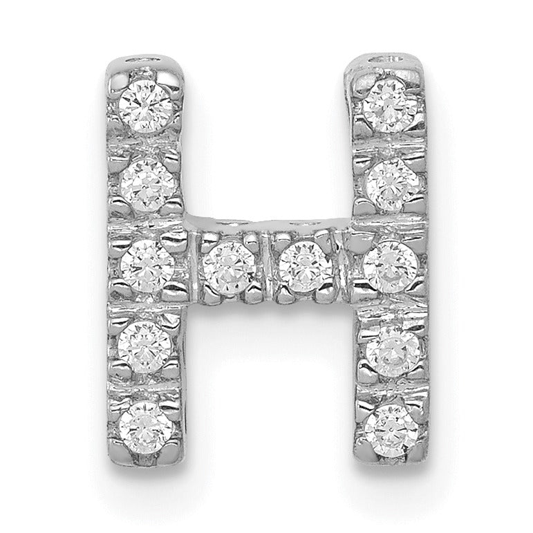 Natural Diamond Initial Charm Pendant