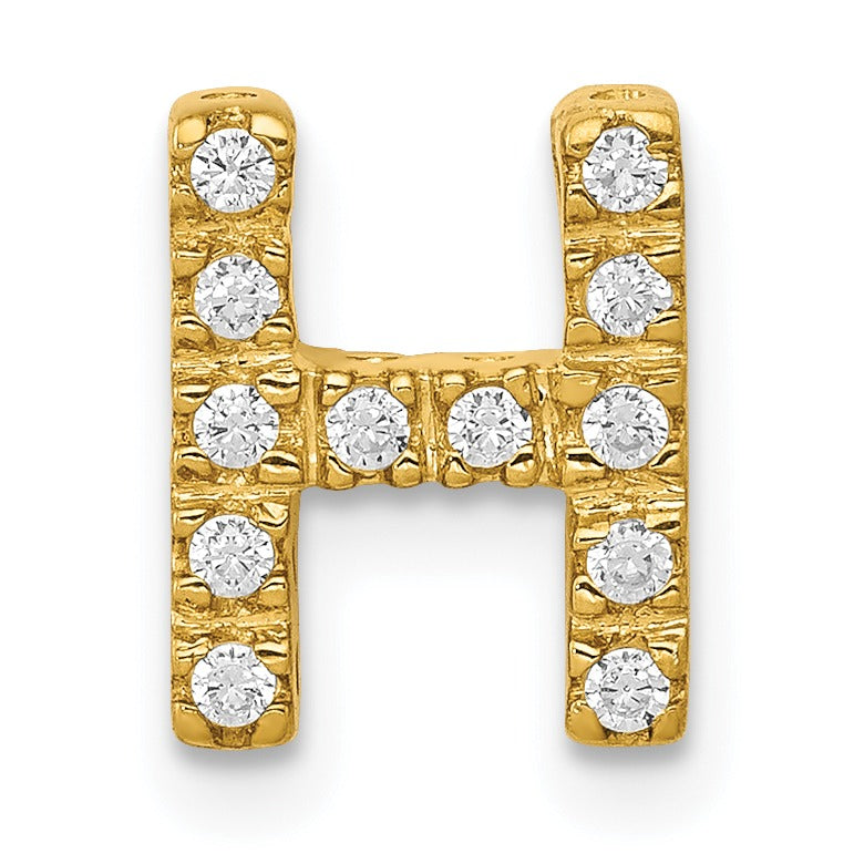 Natural Diamond Initial Charm Pendant