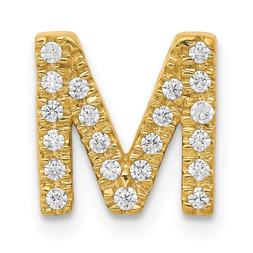 Natural Diamond Initial Charm Pendant