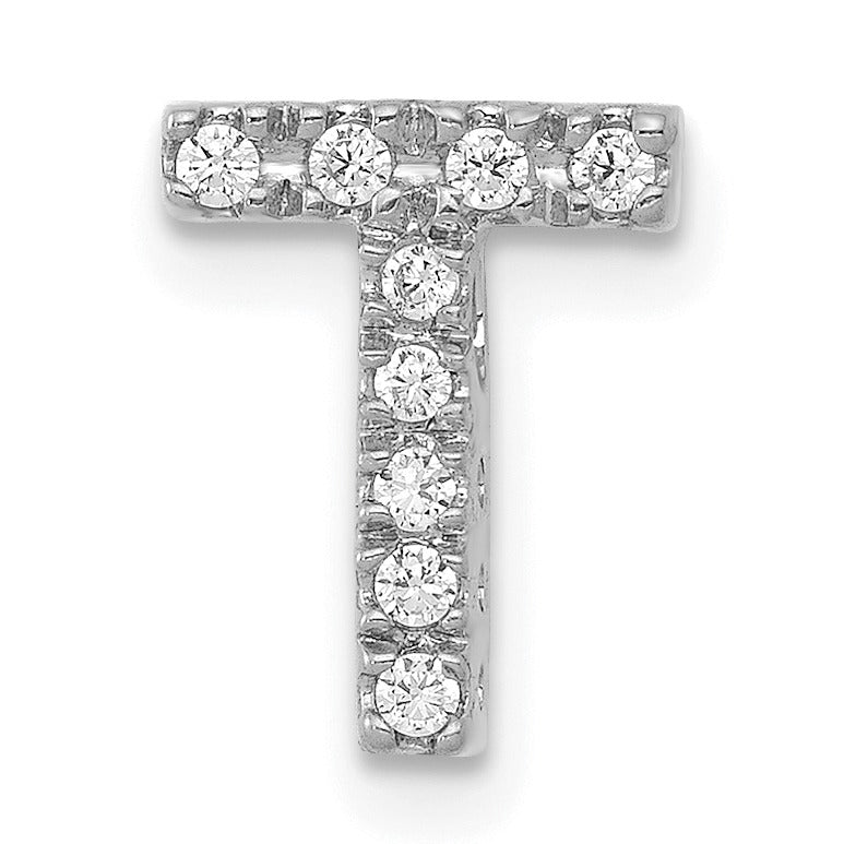 Natural Diamond Initial Charm Pendant