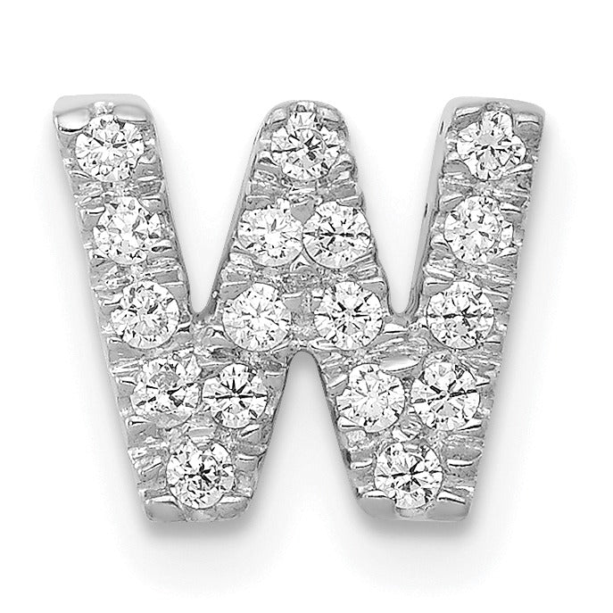 Natural Diamond Initial Charm Pendant