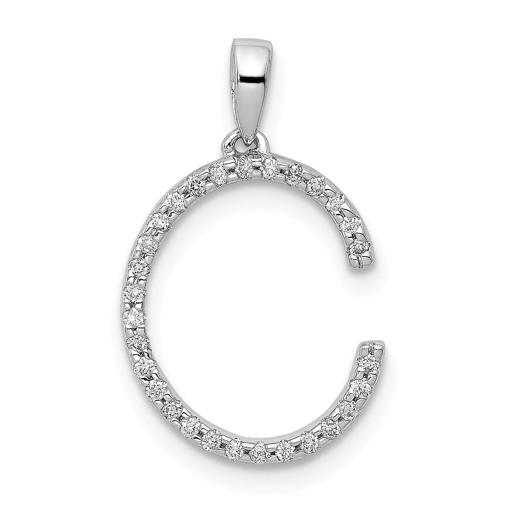 14k Gold Diamond Initial Pendant