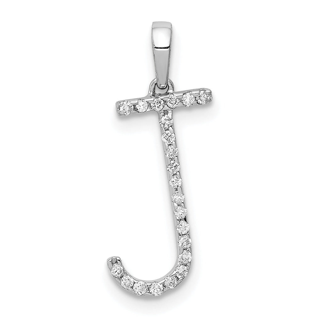 14k Gold Diamond Initial Pendant
