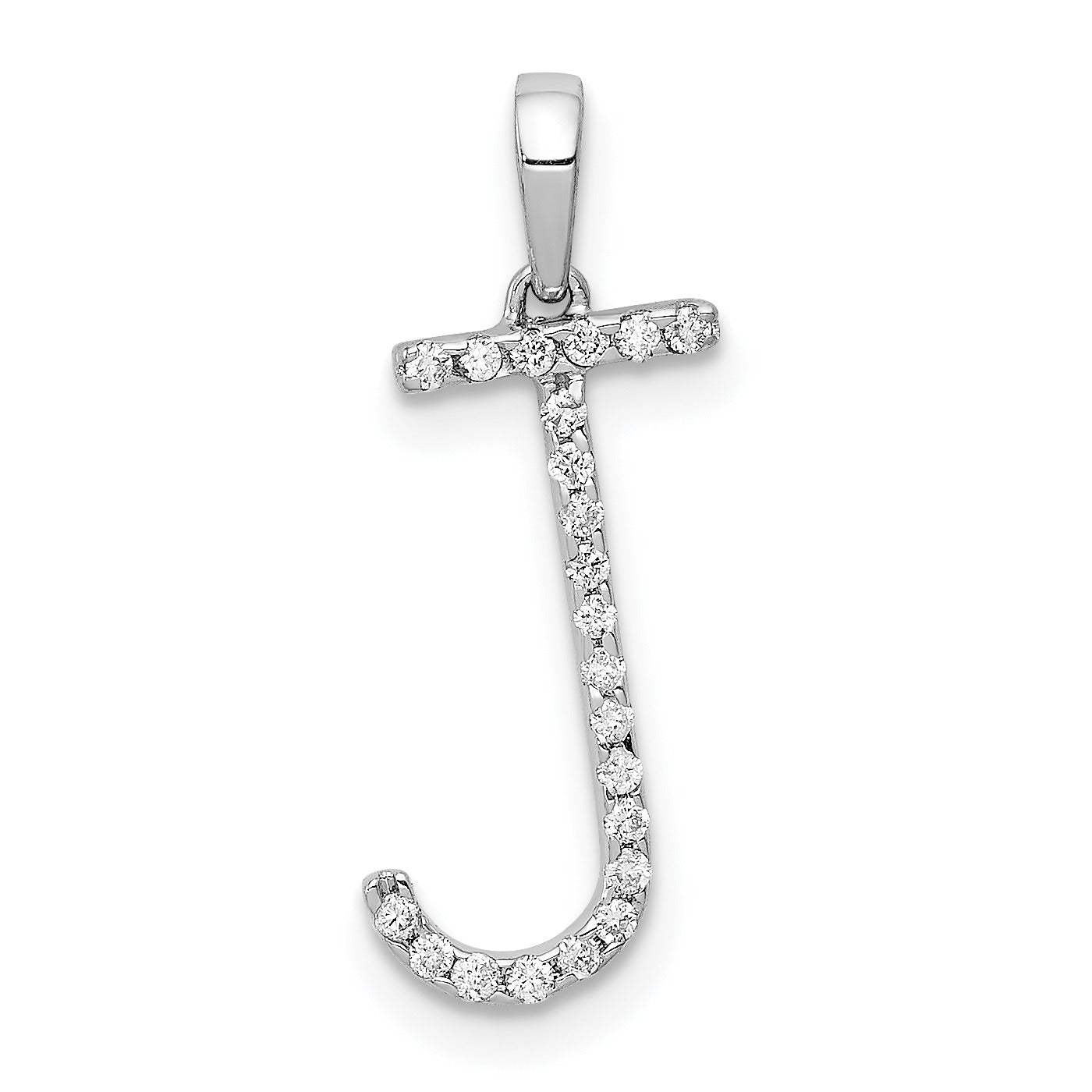 14k Gold Diamond Initial Pendant