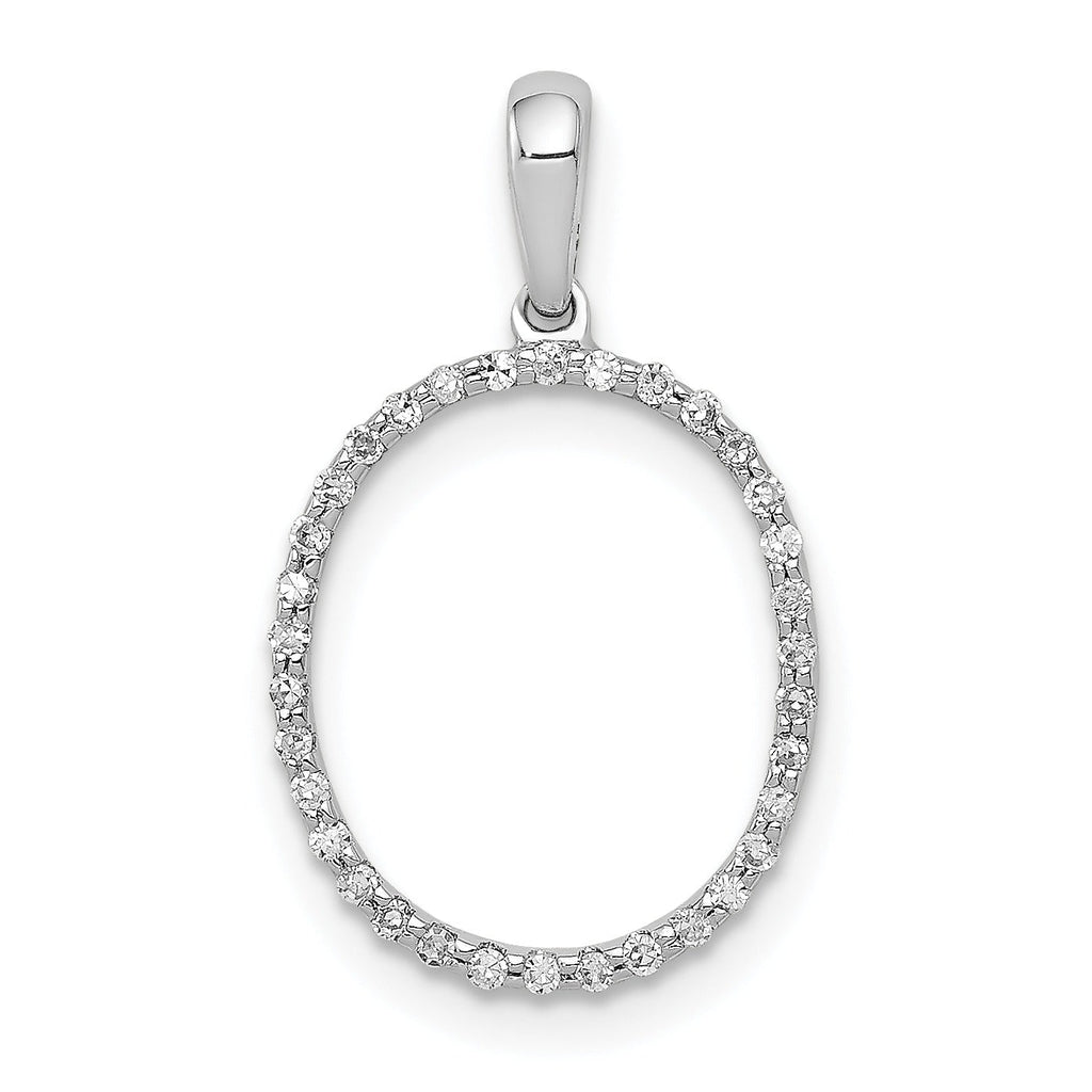 14k Gold Diamond Initial Pendant
