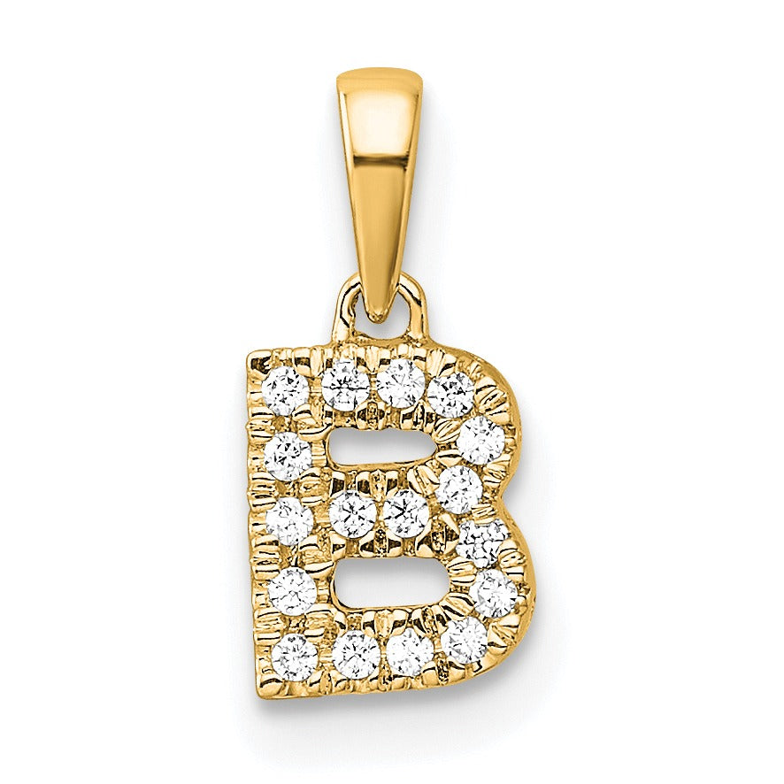 Natural Diamond Initials Bail Pendants