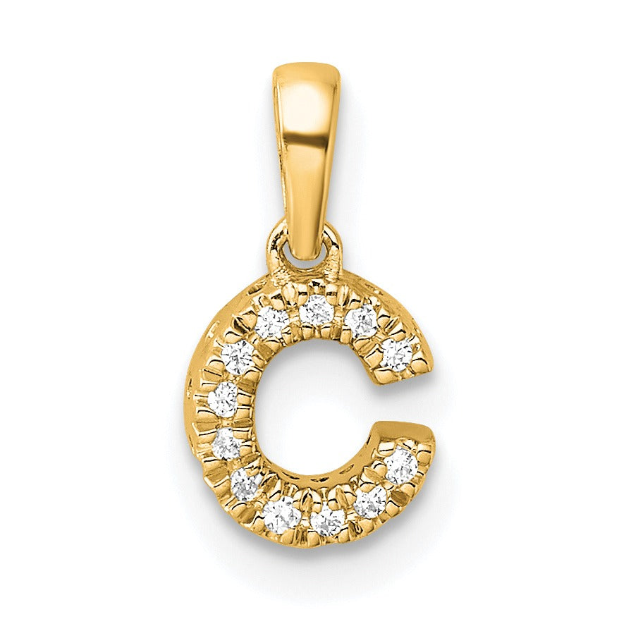 Natural Diamond Initials Bail Pendants