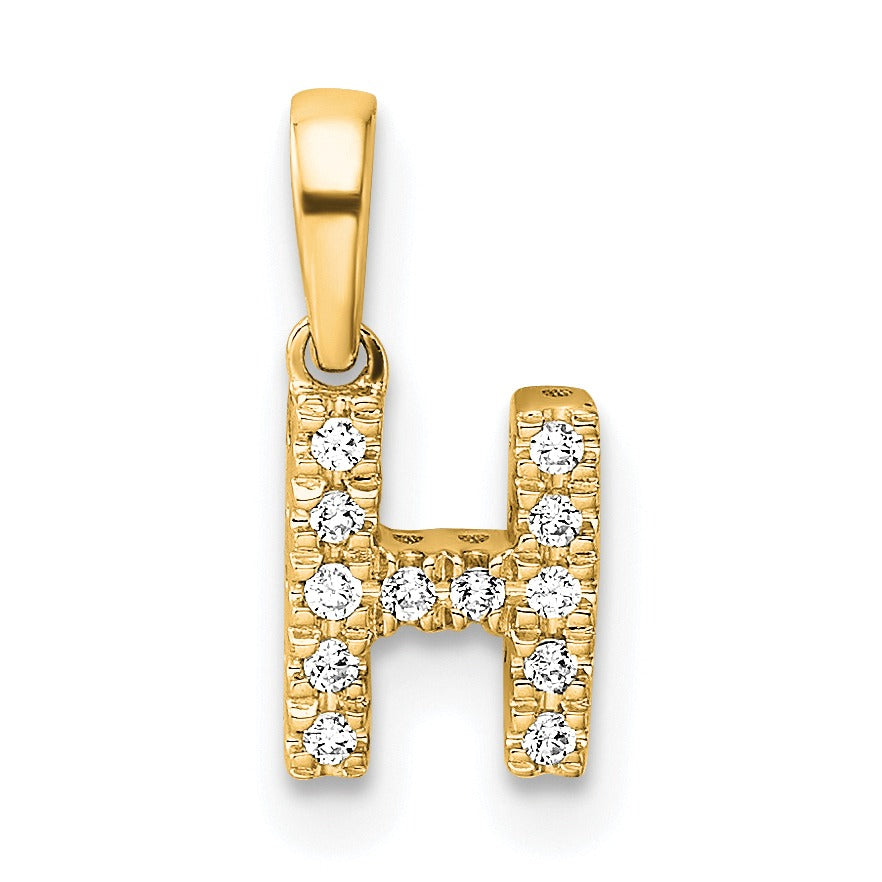 Natural Diamond Initials Bail Pendants