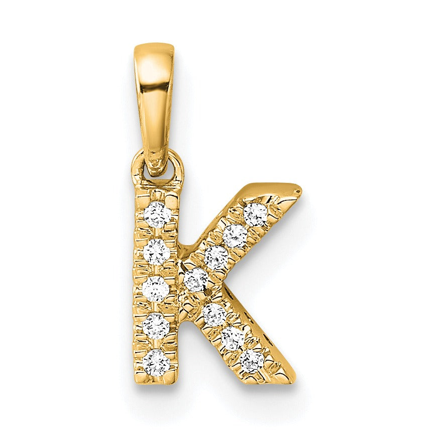 Natural Diamond Initials Bail Pendants