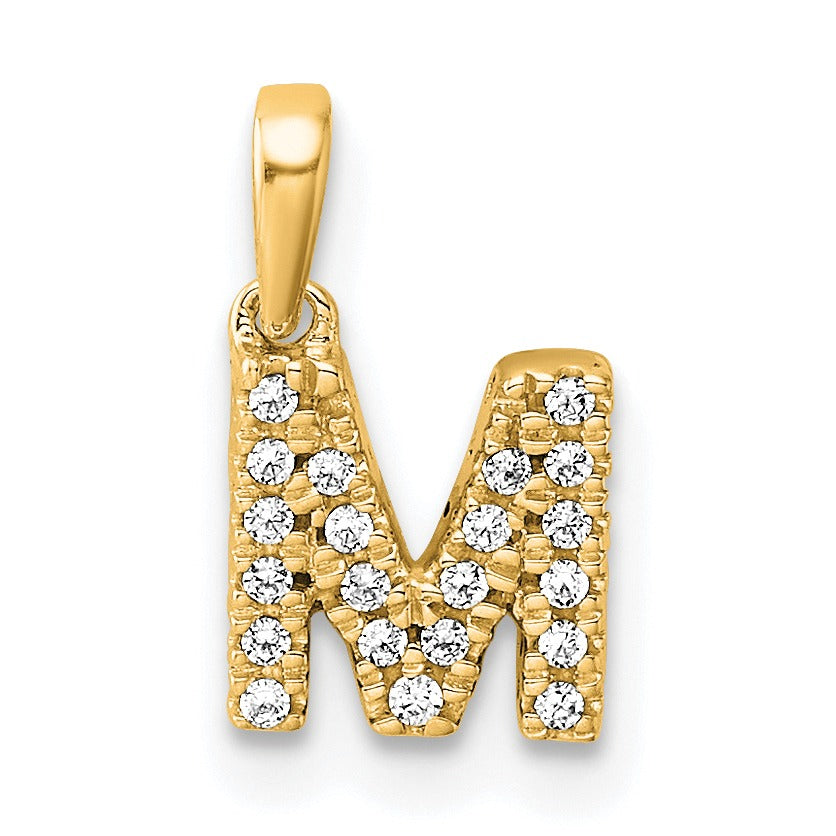 Natural Diamond Initials Bail Pendants