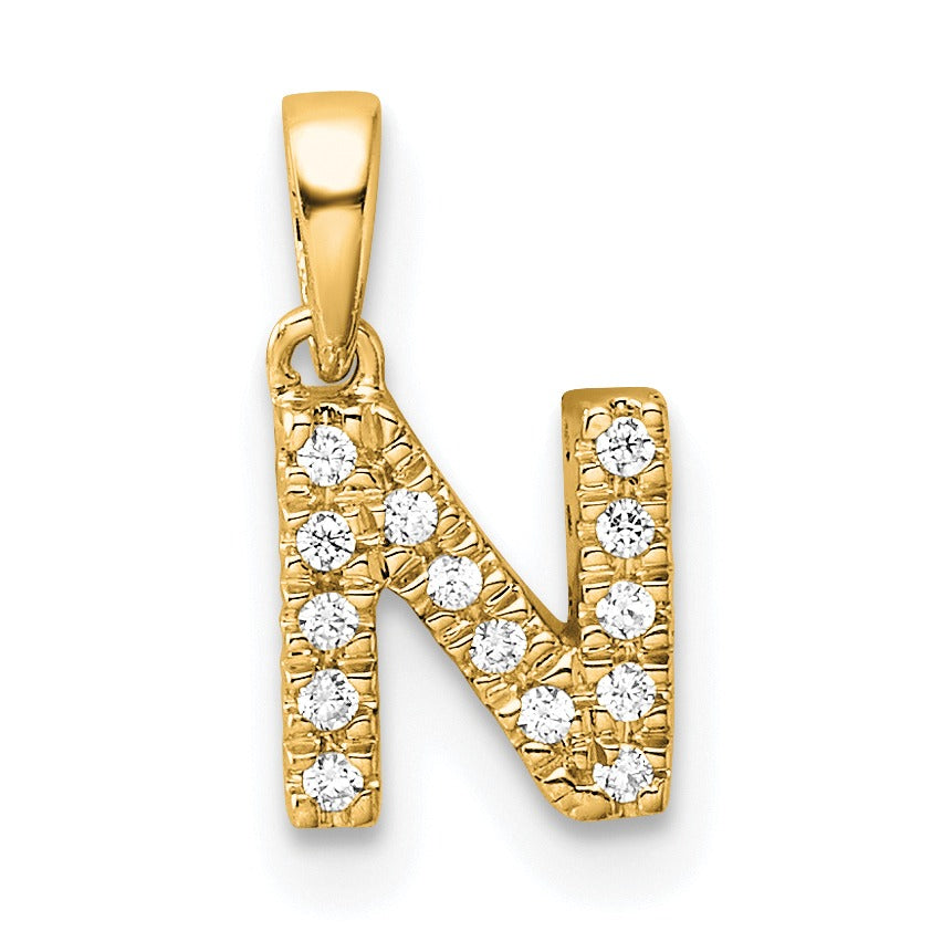 Natural Diamond Initials Bail Pendants