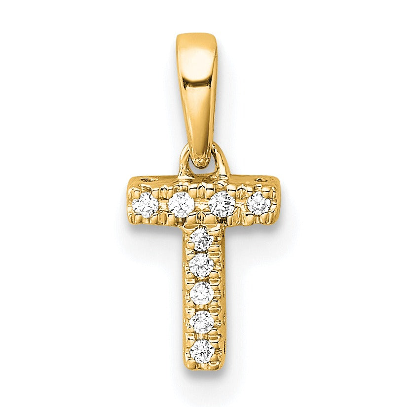 Natural Diamond Initials Bail Pendants
