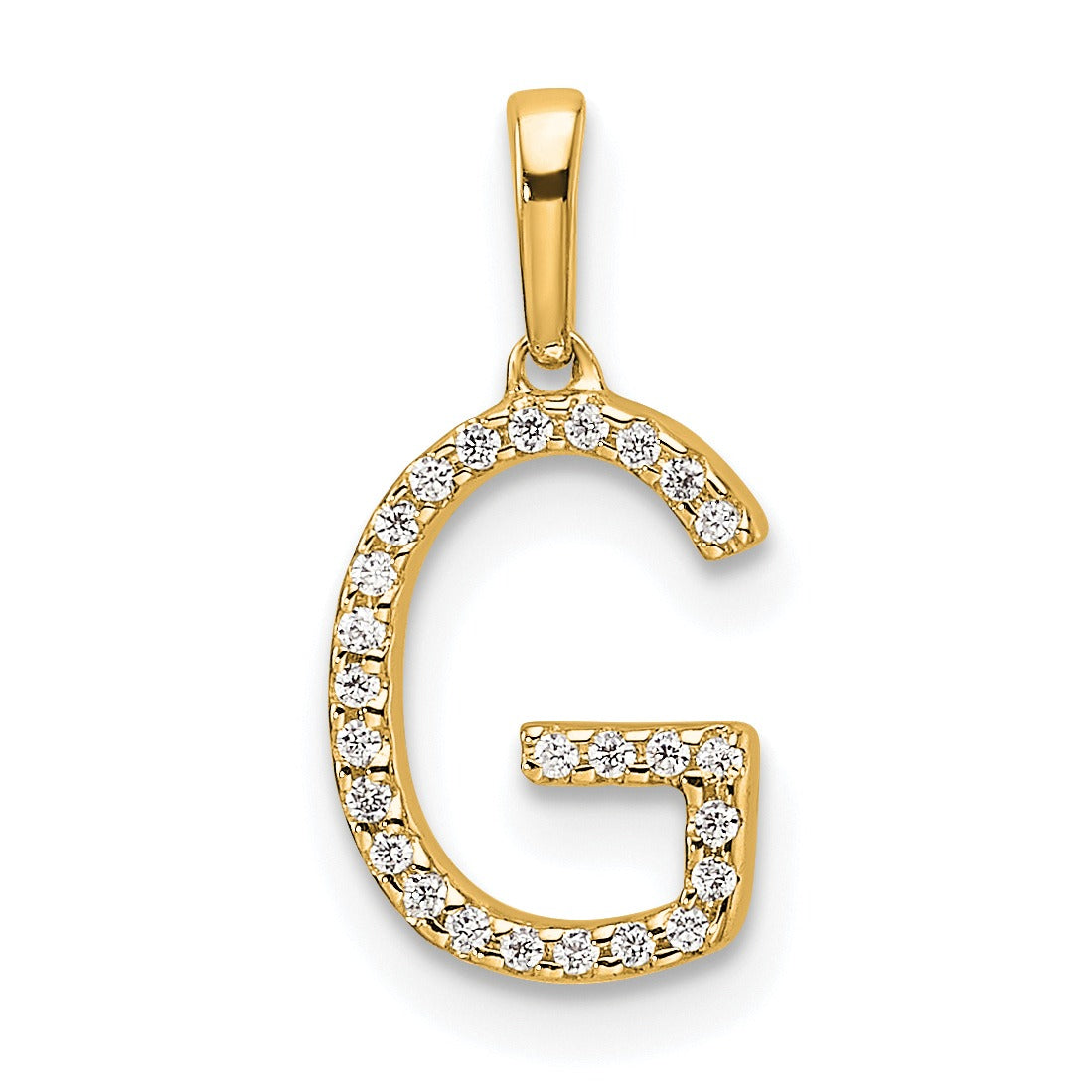 Diamond Initials 14k Gold Pendants