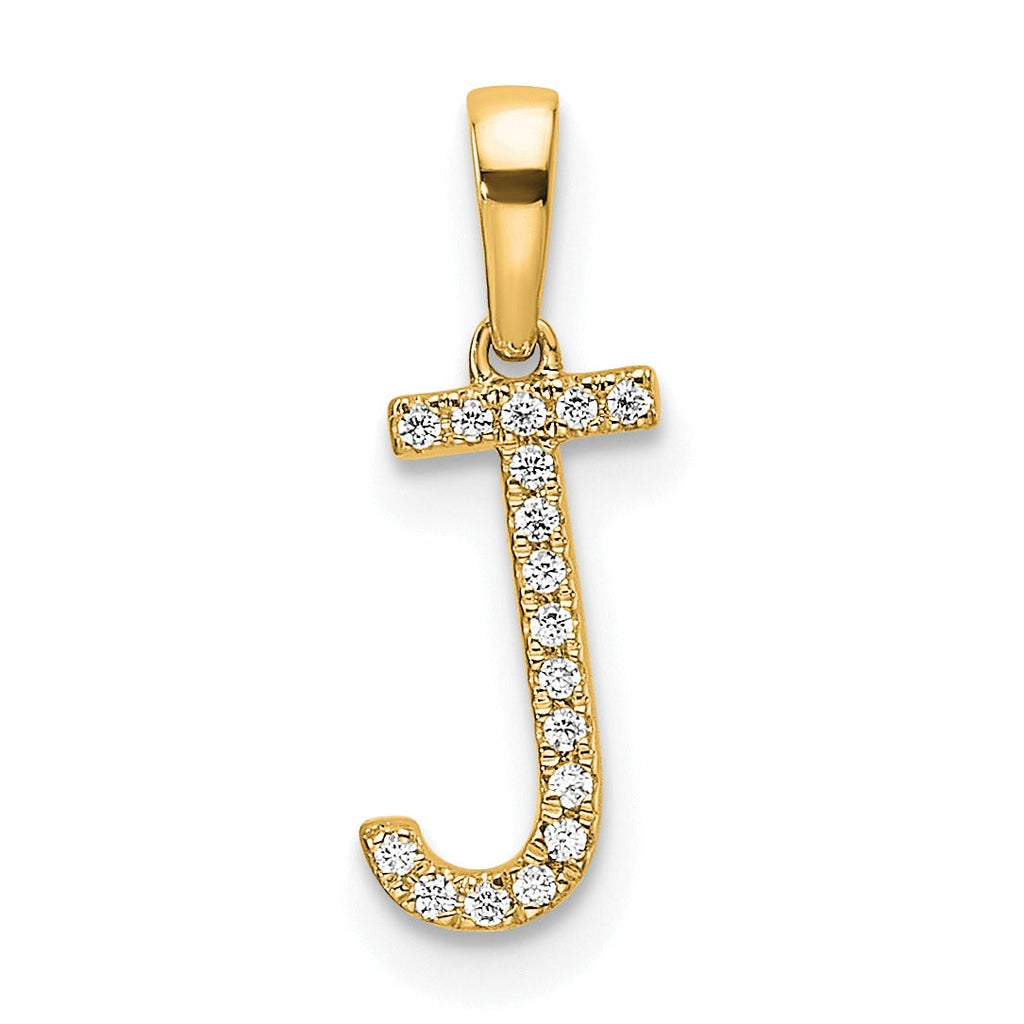 Diamond Initials 14k Gold Pendants
