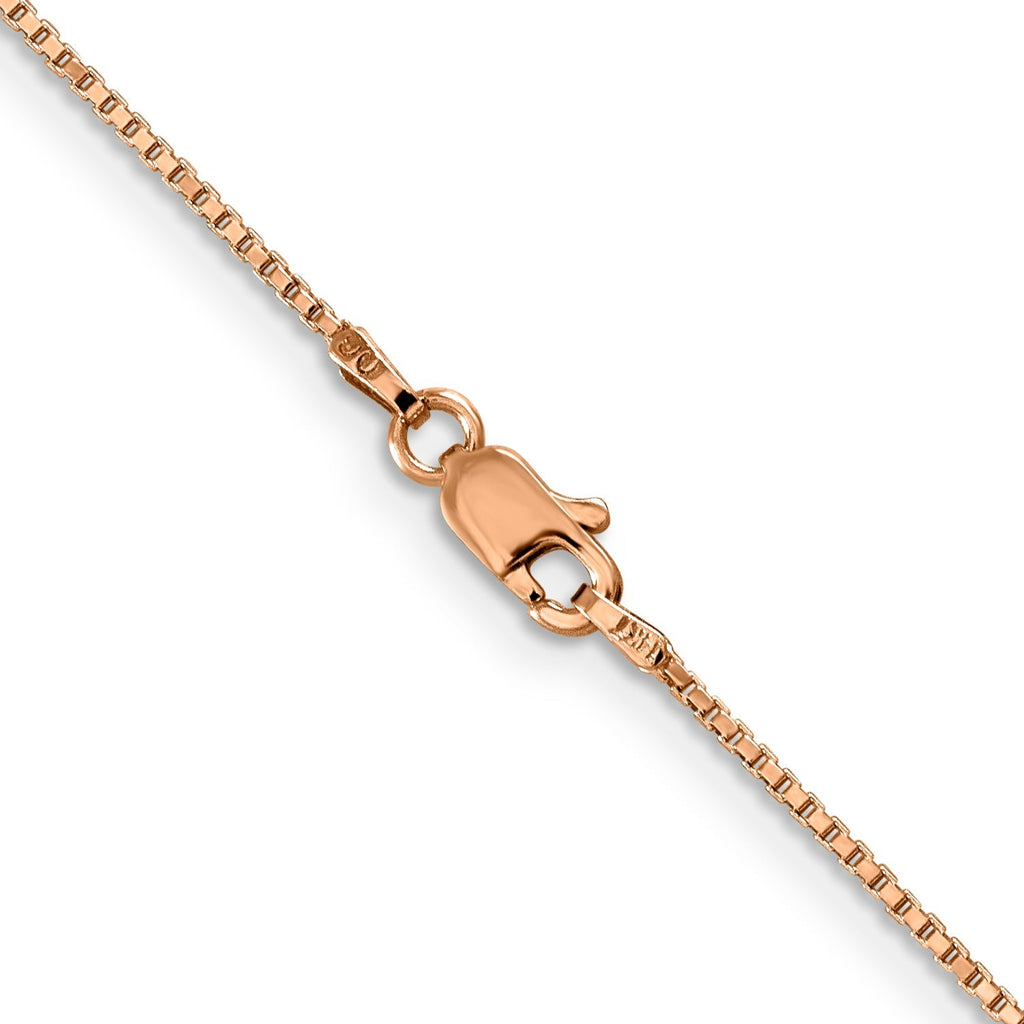 1 mm Solid Gold Box Chain 18 inch