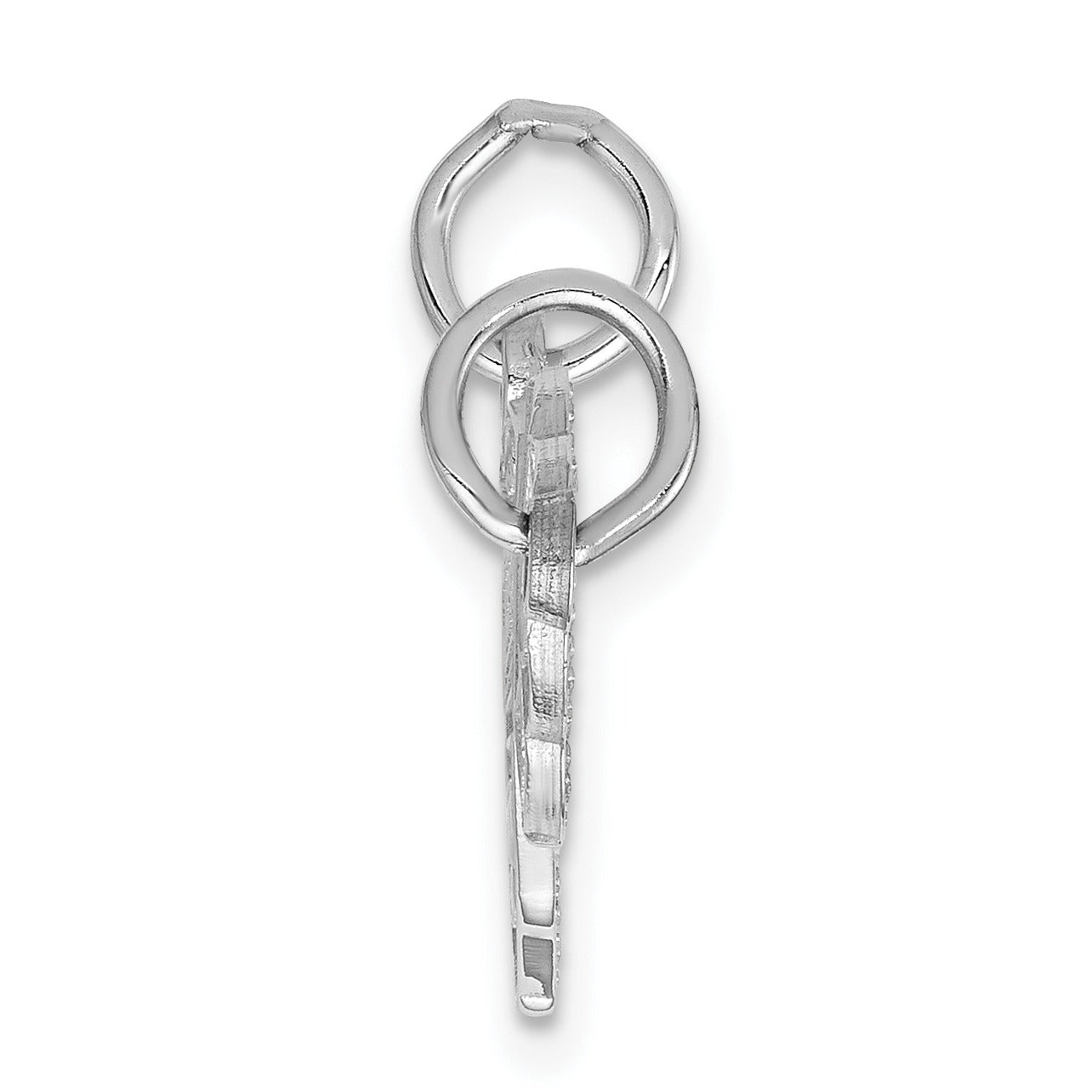 14K White Gold Key To My Heart Pendant for Couples