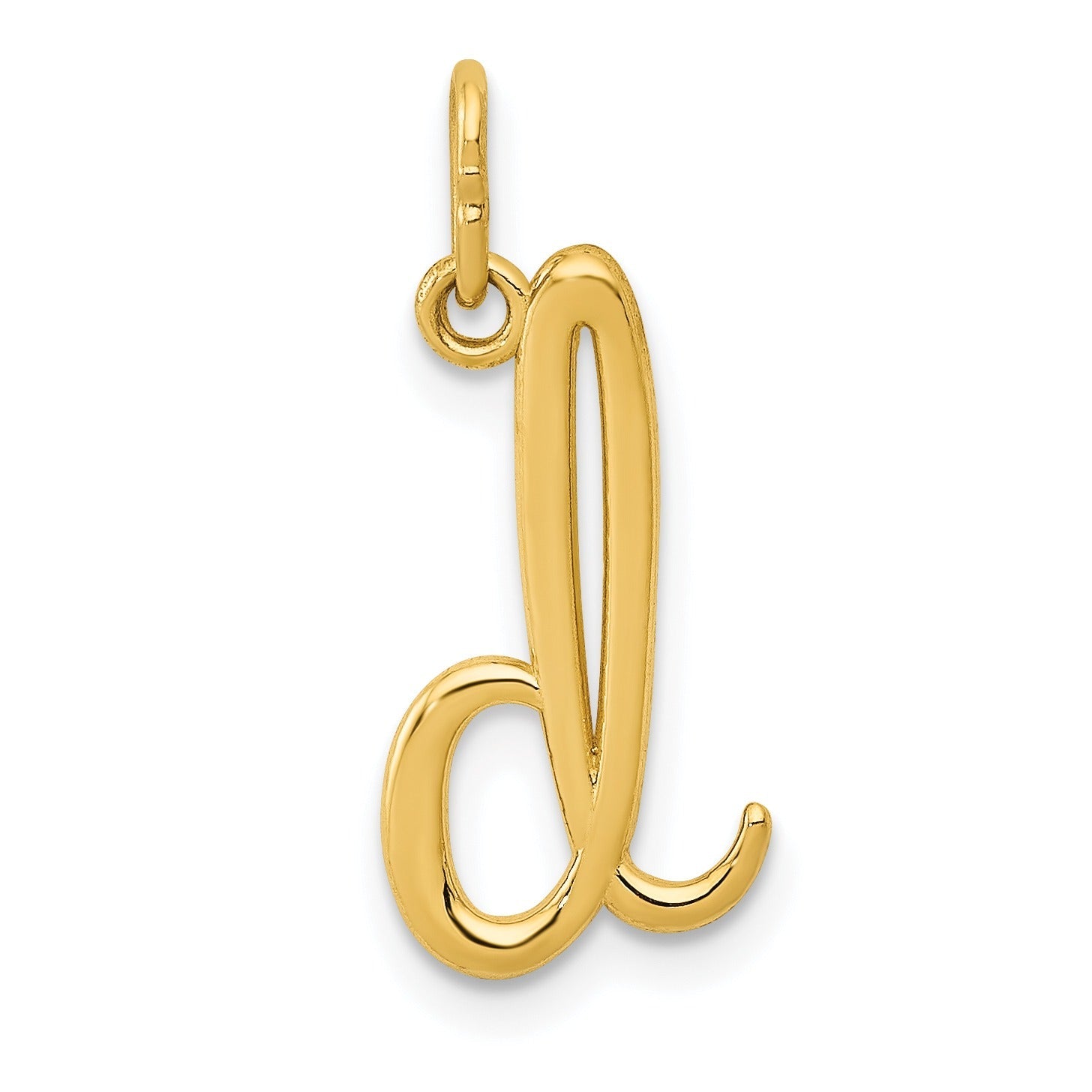 14k Yellow Gold Letter Initial Charm Pendant