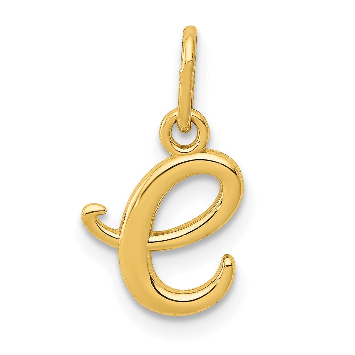 14k Yellow Gold Letter Initial Charm Pendant