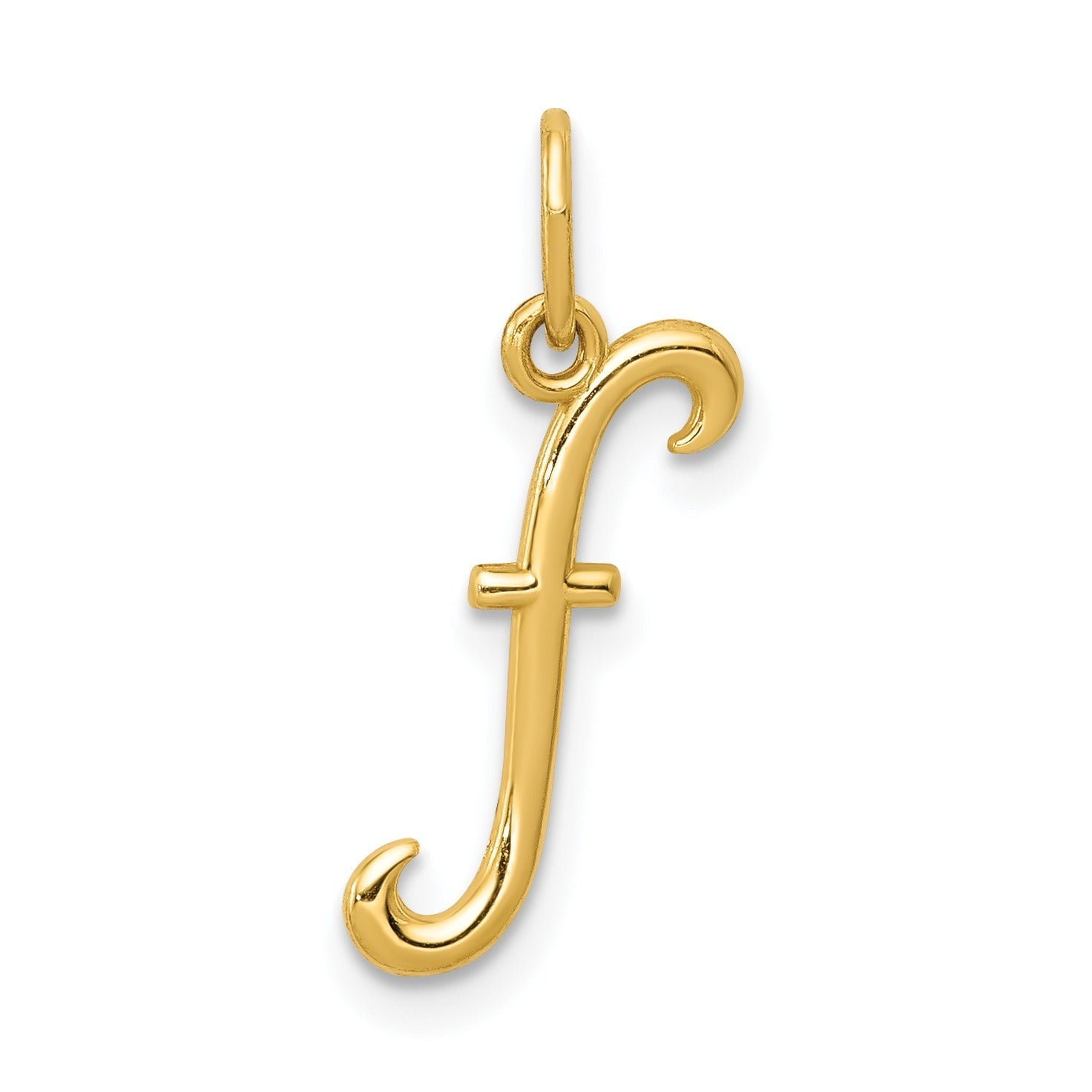 14k Yellow Gold Letter Initial Charm Pendant