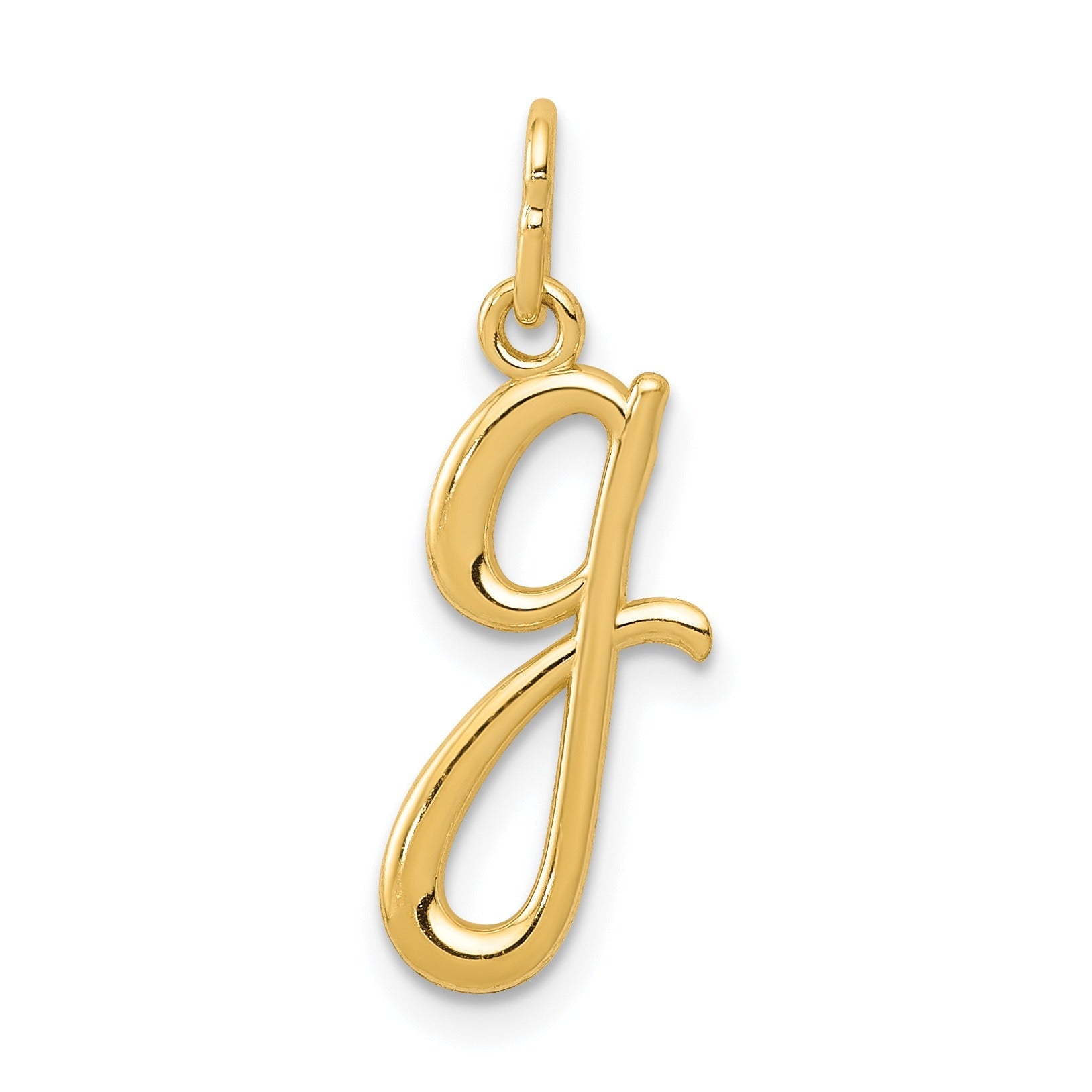 14k Yellow Gold Letter Initial Charm Pendant