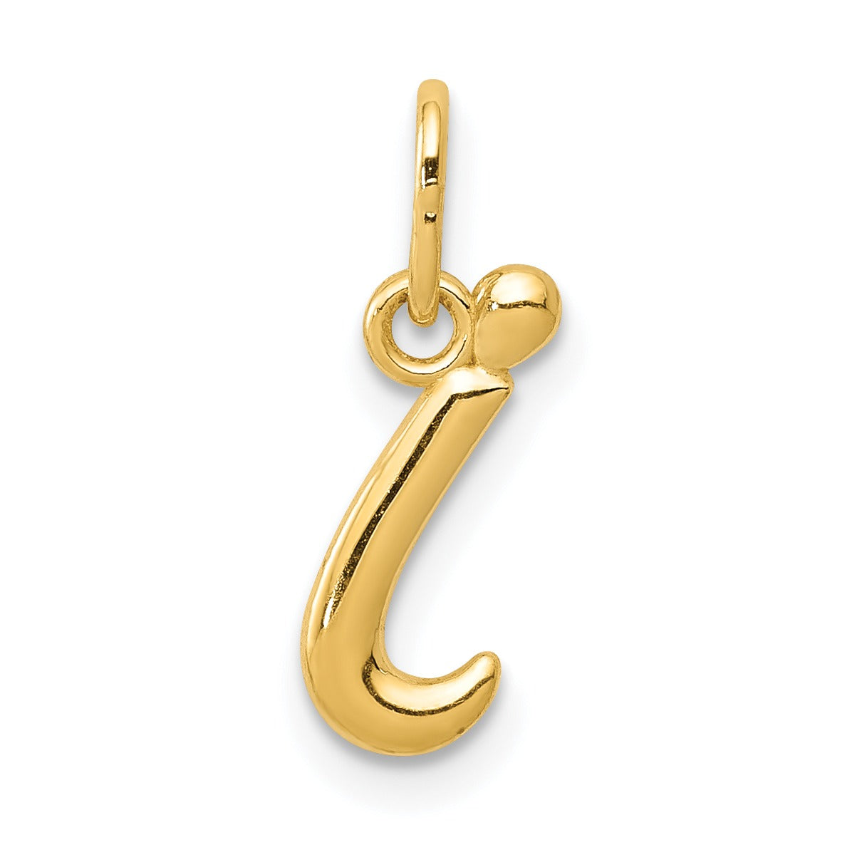 14k Yellow Gold Letter Initial Charm Pendant