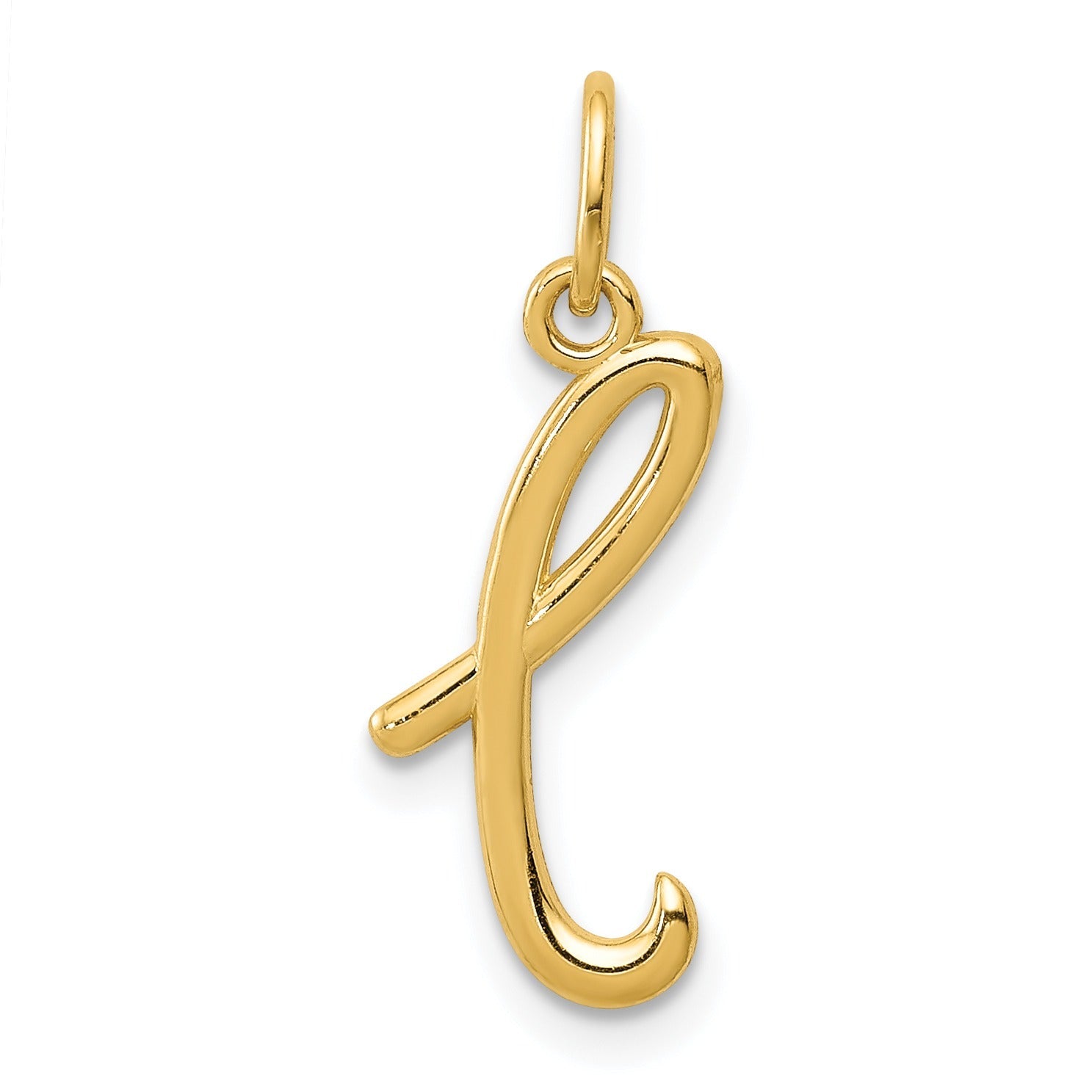 14k Yellow Gold Letter Initial Charm Pendant