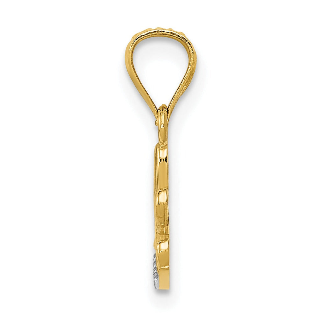 14k Gold LOVE Script Pendant