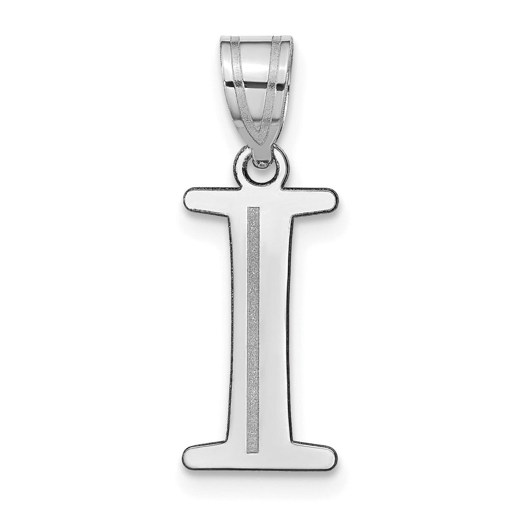 14K Gold Etched Initial Pendants