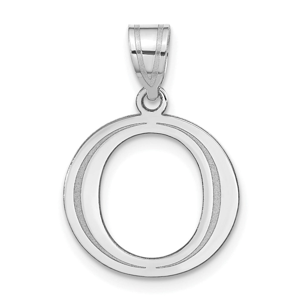 14K Gold Etched Initial Pendants