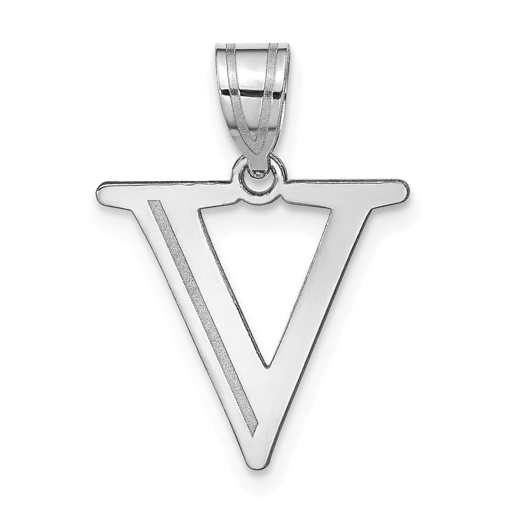 14K Gold Etched Initial Pendants