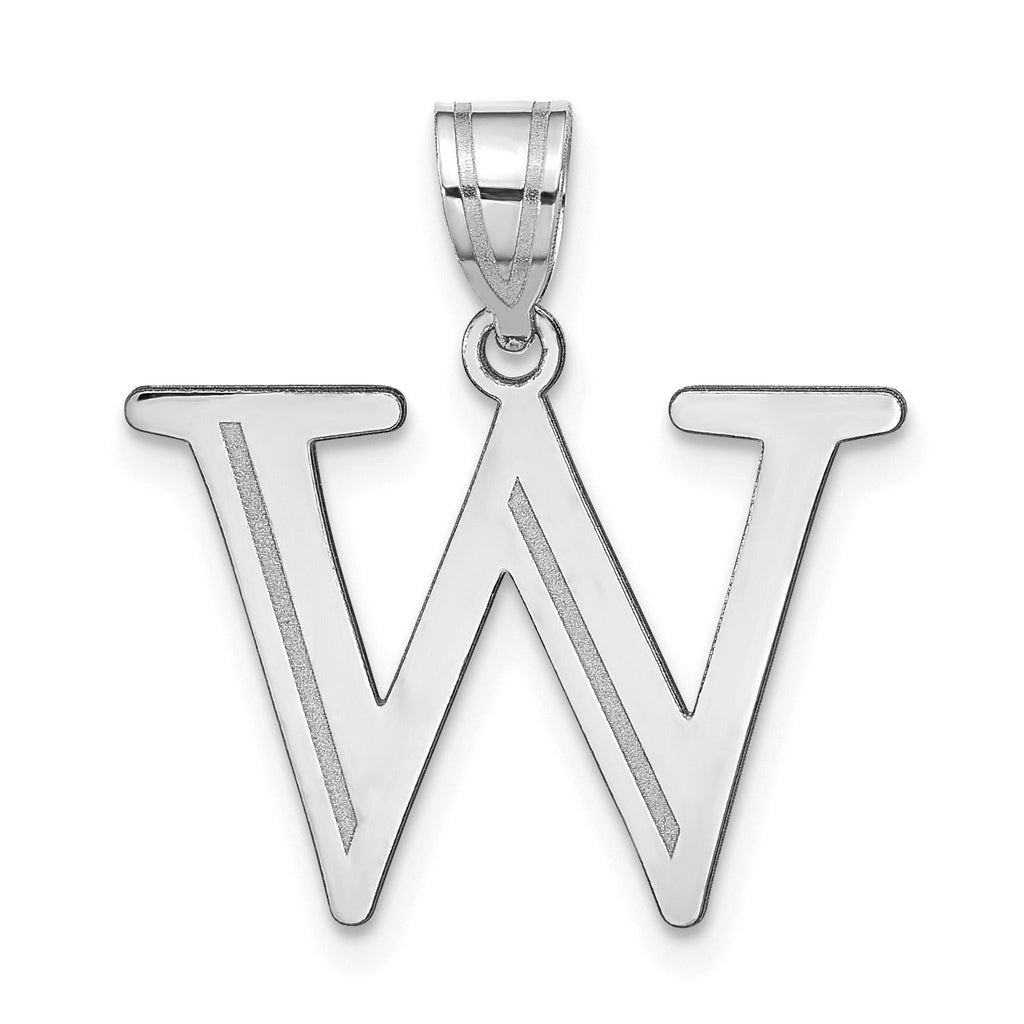 14K Gold Etched Initial Pendants