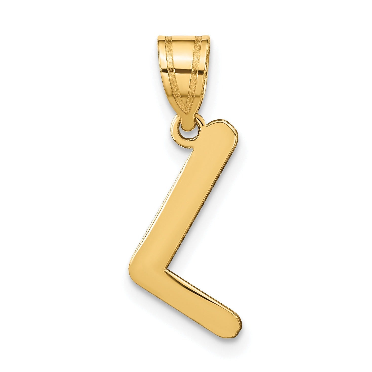 14K Gold Bubble Letter Initial Pendant