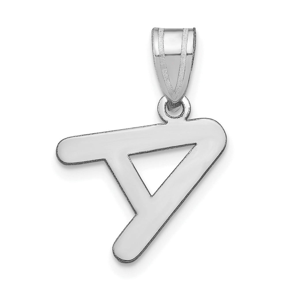14K Gold Bubble Letter Initial Pendant