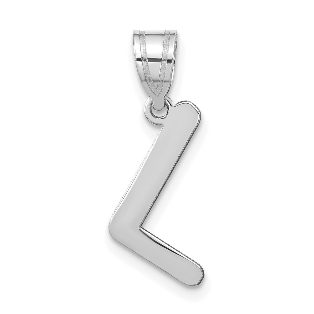 14K Gold Bubble Letter Initial Pendant