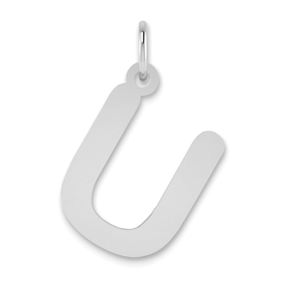 14K Gold Bubble Letter Initial Pendant