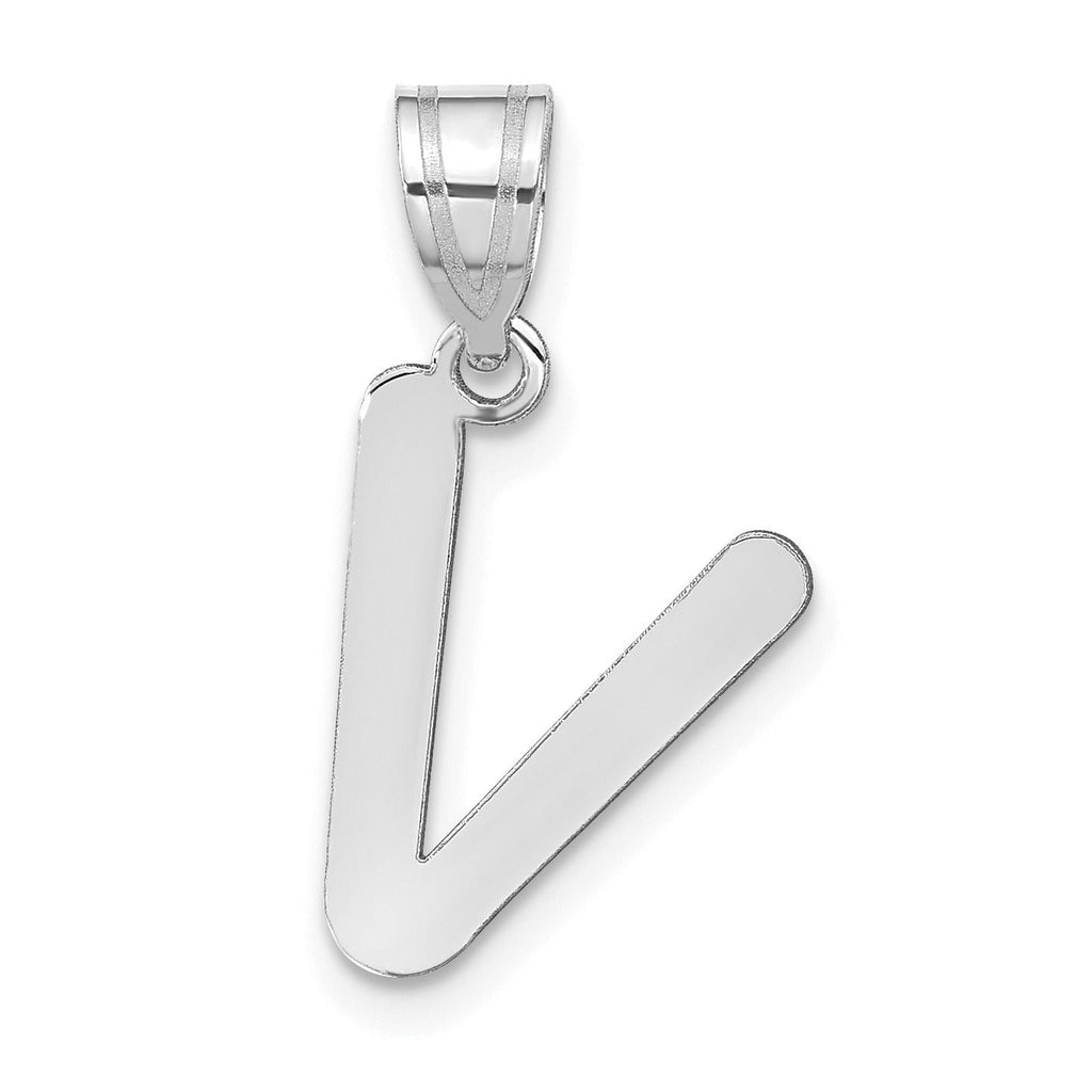 14K Gold Bubble Letter Initial Pendant