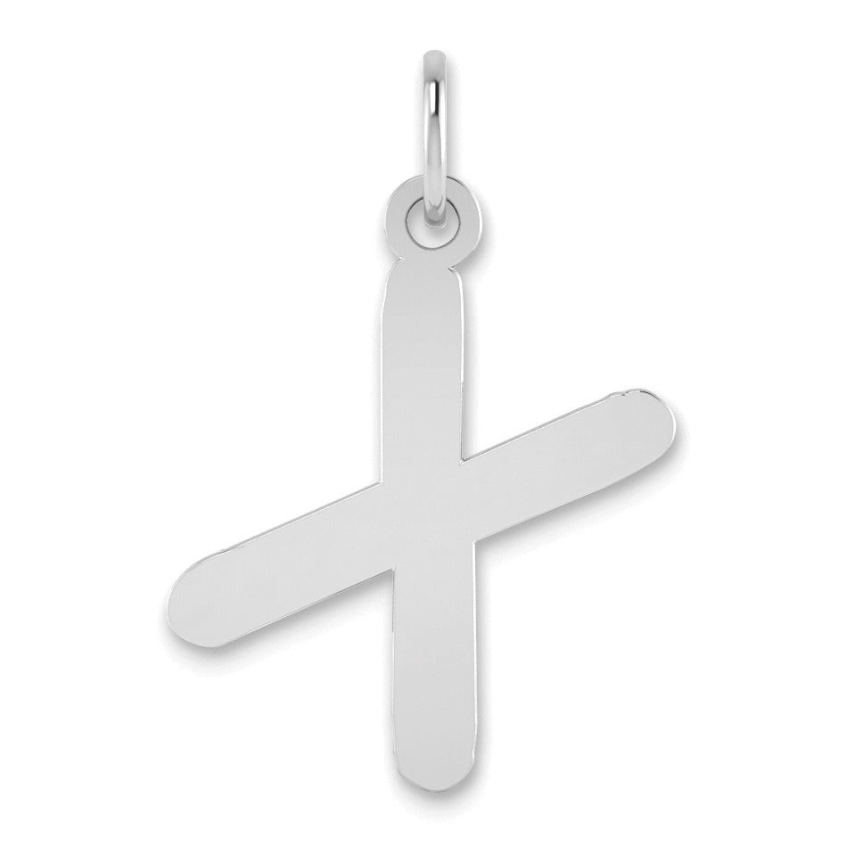 14K Gold Bubble Letter Initial Pendant