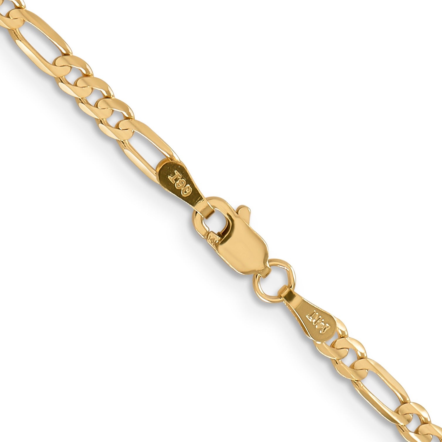 14k Yellow Gold Concave Open Chain For Men