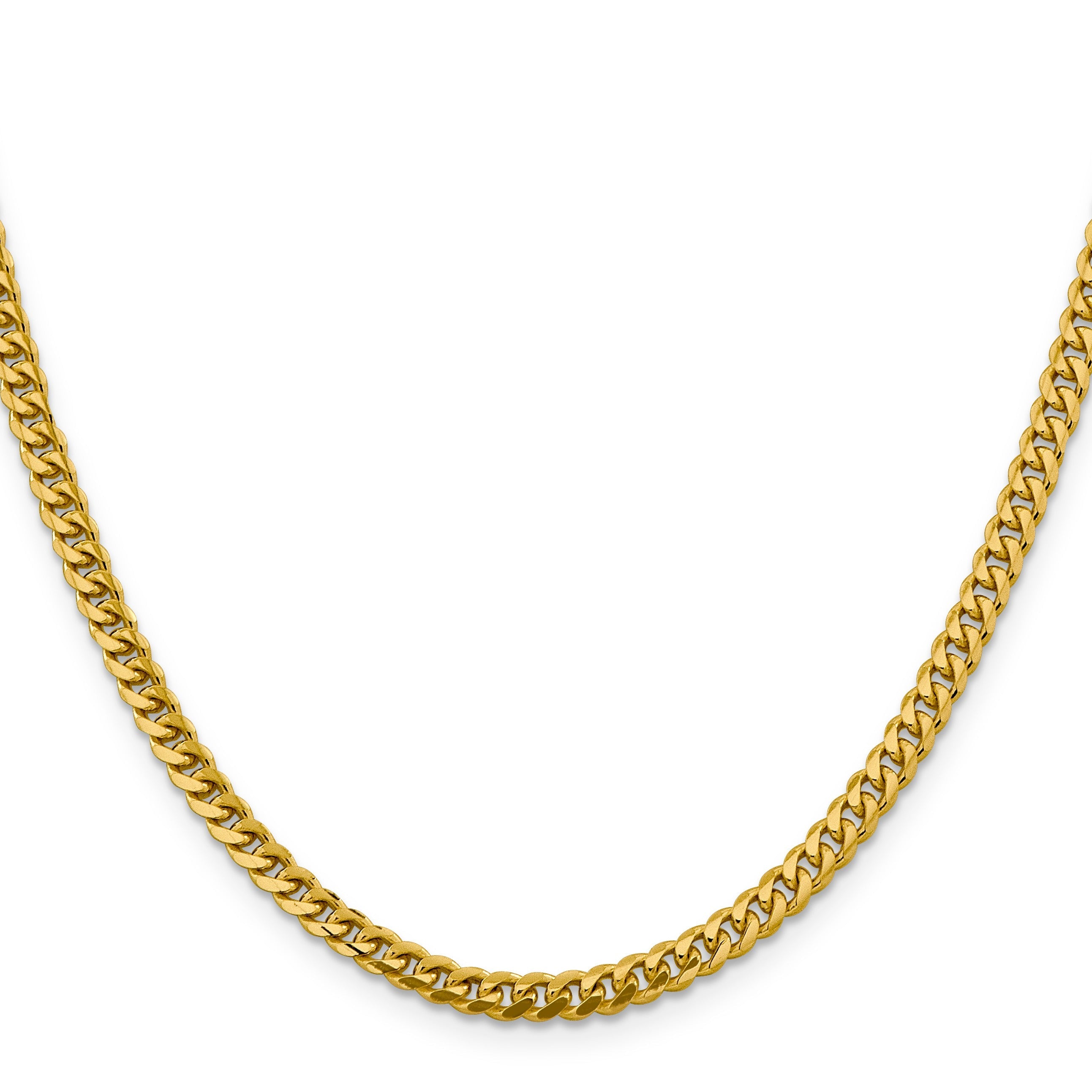 20 inch Miami Cuban Unisex Chain Necklace 14k Gold