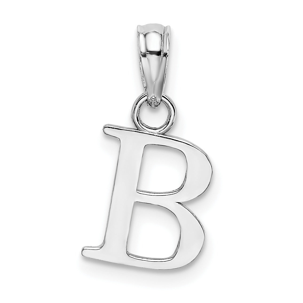 14k Gold Block Initial Letter Pendants