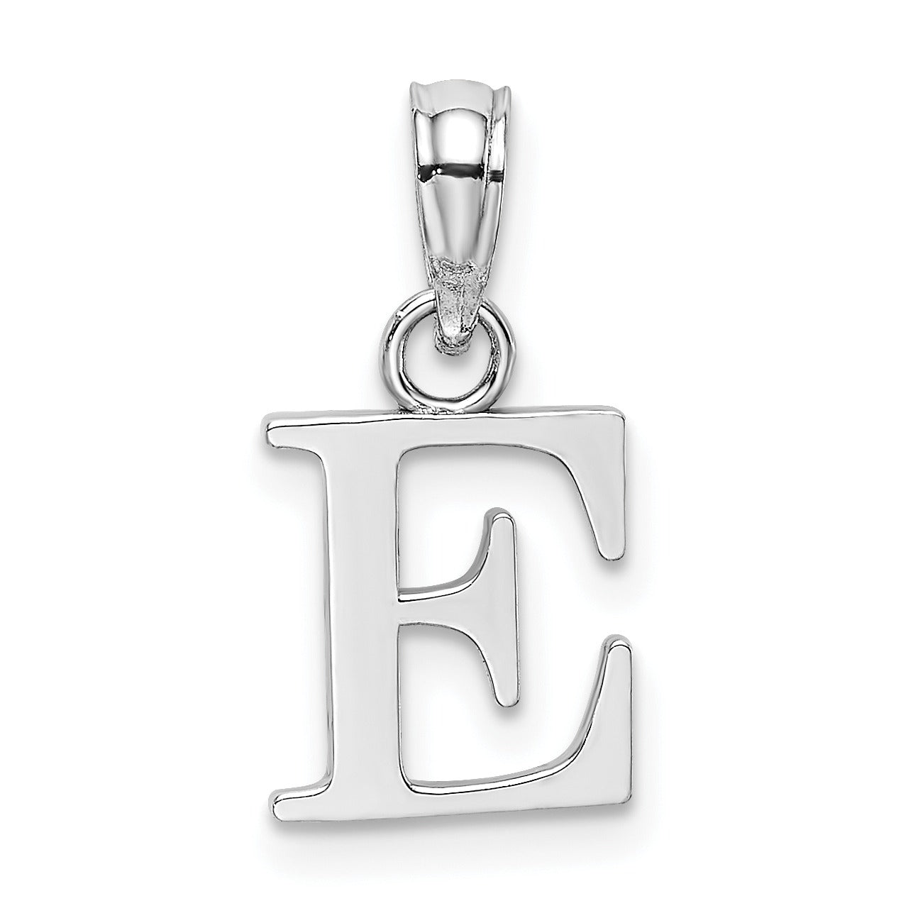 14k Gold Block Initial Letter Pendants
