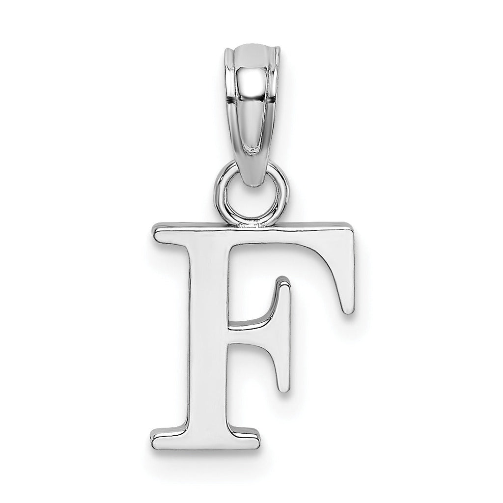 14k Gold Block Initial Letter Pendants