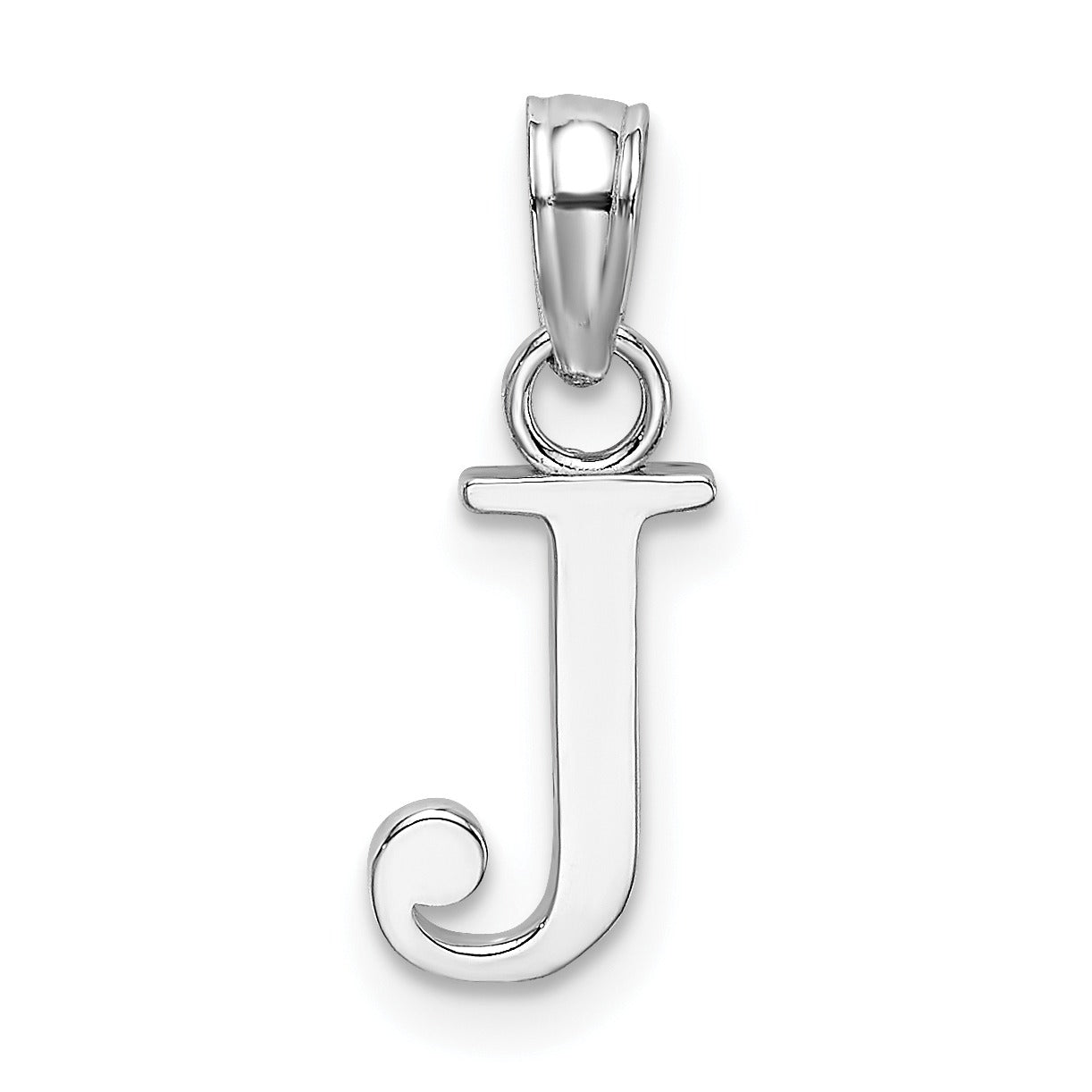 14k Gold Block Initial Letter Pendants