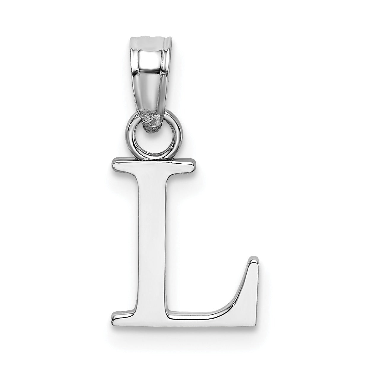 14k Gold Block Initial Letter Pendants