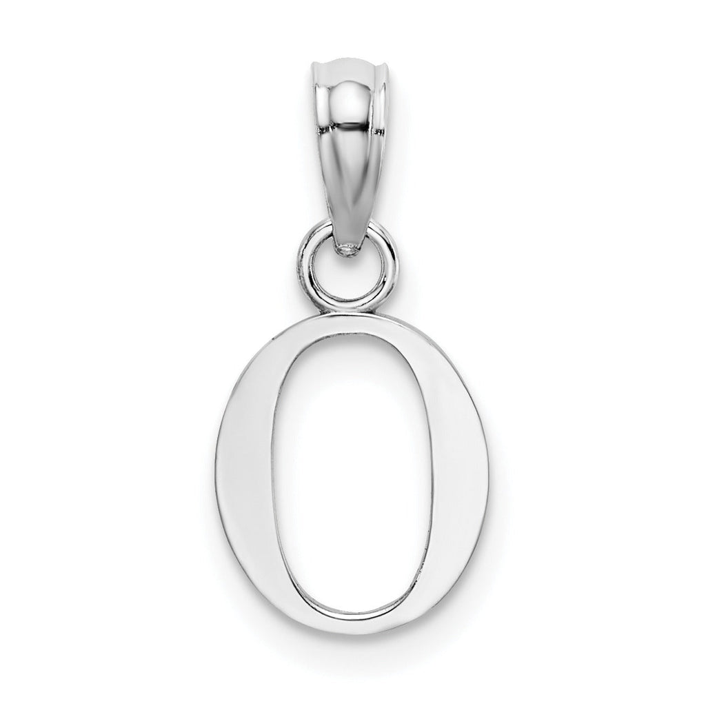 14k Gold Block Initial Letter Pendants
