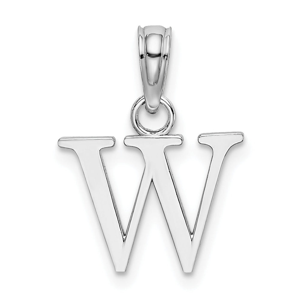 14k Gold Block Initial Letter Pendants