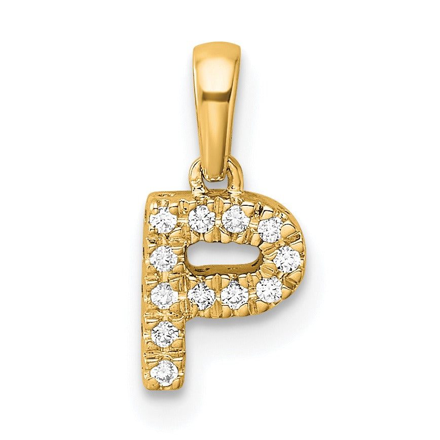 Natural Diamond Initials Bail Pendants