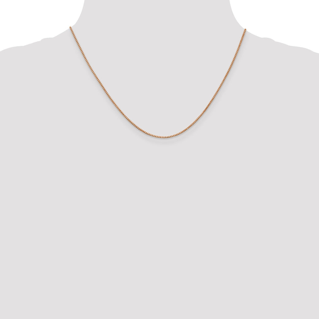 1 mm Solid Gold Box Chain 18 inch