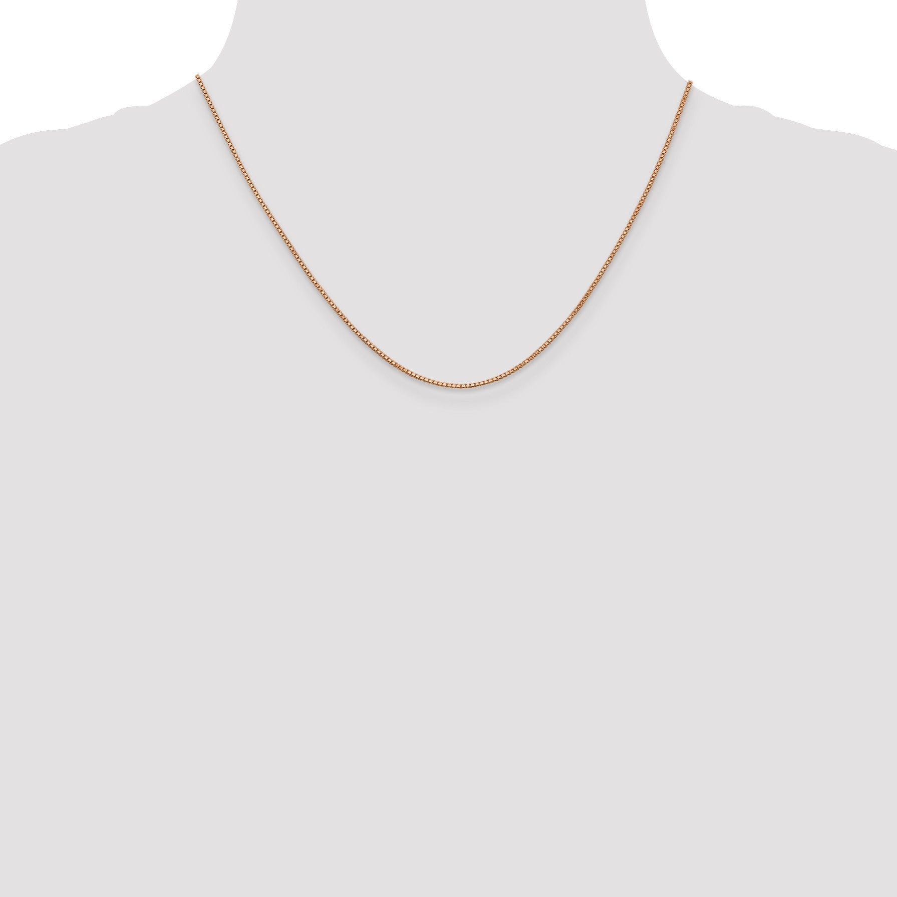 1 mm Solid Gold Box Chain 18 inch
