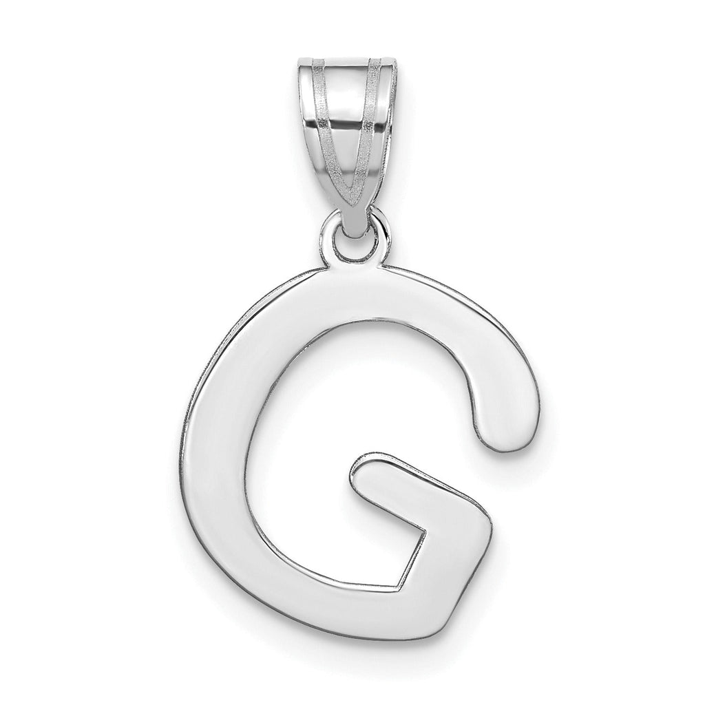 14K Gold Bubble Letter Initial Pendant